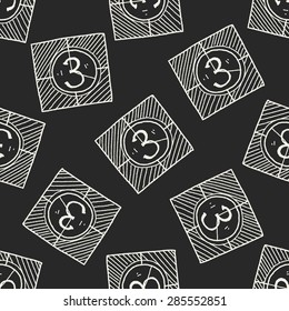 film countdown doodle seamless pattern background