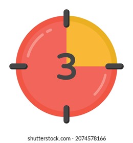 A film countdown icon in flat style