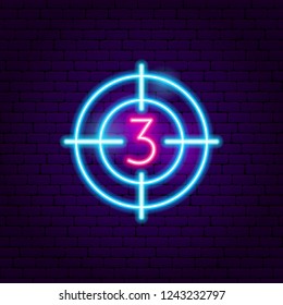 Film Countdown Neon Sign. Vector Illustration of Cinema Promotion.