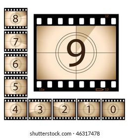 Film Countdown With Separate Frames