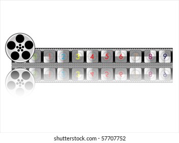 Film countdown vector