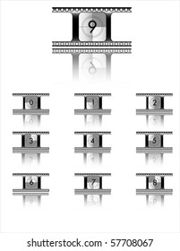 Film countdown vector