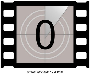 Film countdown. Vector. Add your text. Scalable. Change the colors as you wish.