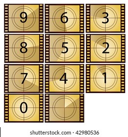 film countdown in yellow color beauty style