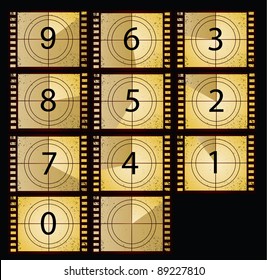 film countdown in yellow color beauty style