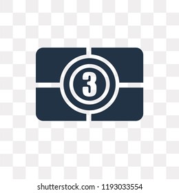 Film counter vector icon isolated on transparent background, Film counter transparency concept can be used web and mobile