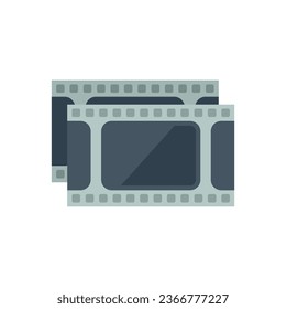 Vector plano de icono creativo de película. Video. Material de animación aislado