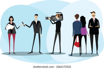 the film crew. vector illustration