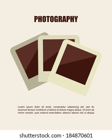 Film design over beige background, vector illustration