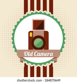 Film design over beige background, vector illustration
