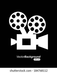 Film design over black background, vector illustration