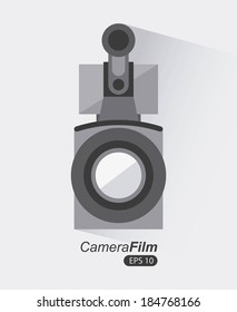 Film design over gray background, vector illustration
