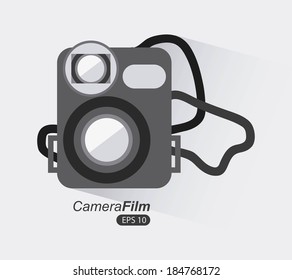 Film design over gray background, vector illustration