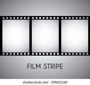 Film design over gray background, vector illustration