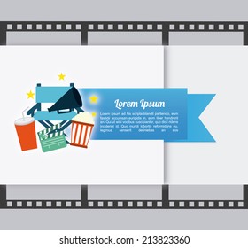 film design over gray  background vector illustration