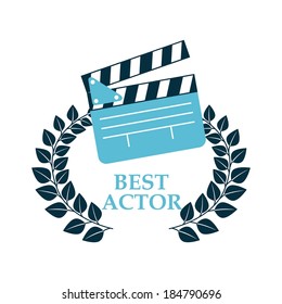 Film design over white background, vector illustration