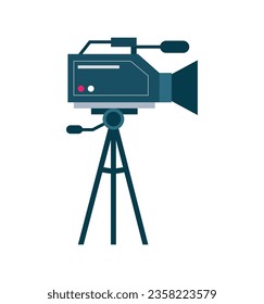 Filmgerät mit Mikrofon, einzelne Vektorgrafik