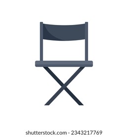 Film director chair icon flat vector. Cinema movie. Hollywood seat isolated