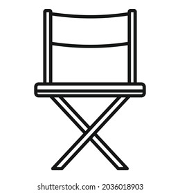 Film director chair icon outline vector. Cinema movie. Hollywood seat