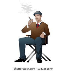 film director character illustration