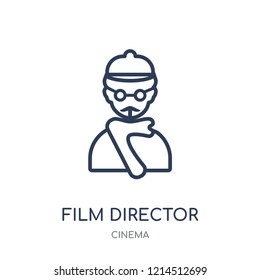 Film director icon. Film director linear symbol design from Cinema collection. Simple outline element vector illustration on white background.