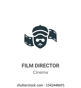 Film director vector icon on white background. Flat vector film director icon symbol sign from modern cinema collection for mobile concept and web apps design.