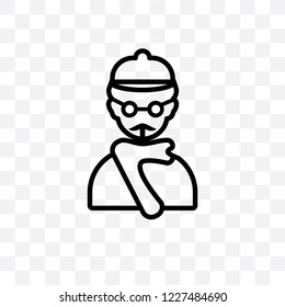 Film director vector linear icon isolated on transparent background, Film director transparency concept can be used for web and mobile