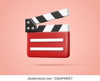 Film Directors ClapBoard. Cinema Equipment. Black Movie Clapper Board Icon. Clap Open for or Festival Symbol Concept. Filmmaking and Video Production. Vector illustration