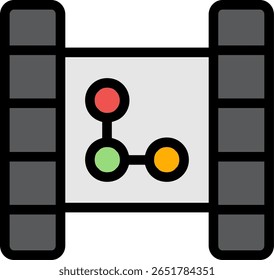 Film Distribution Line Filled Icon Design