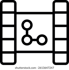 Film Distribution Line Vector Icon Design