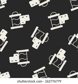 film doodle drawing seamless pattern background