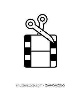 Film Editing Icon vector stock illustration