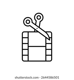 Film Editing Icon vector stock illustration
