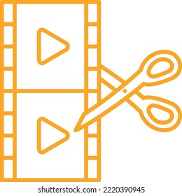 Film Editing vector icon. Can be used for printing, mobile and web applications.