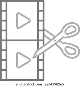 Film Editing vector icon. Can be used for printing, mobile and web applications.