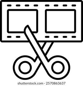 Film Editing vector icon. Can be used for printing, mobile and web applications.
