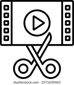 Film Editing vector icon. Can be used for printing, mobile and web applications.