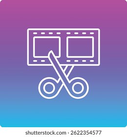 Film Editing vector icon. Can be used for printing, mobile and web applications.