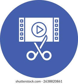 Film Editing vector icon. Can be used for printing, mobile and web applications.