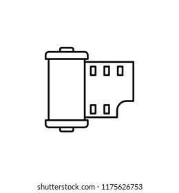 film. Element of photography icon for mobile concept and web apps. Thin line film can be used for web and mobile on white background