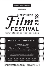 Film Festival Black and White Poster Design Template