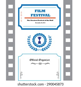 Film festival poster template vector