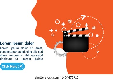Film flap banner concept  design
