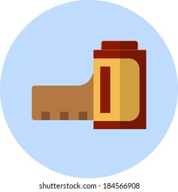Film flat icon. 