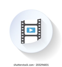 Film frame flat icon