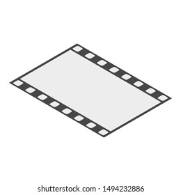 Film frame icon. Isometric of film frame vector icon for web design isolated on white background