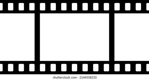 Film frame icon. Seamless pattern. Cinema symbol, video recording or viewing. A video or media display icon.