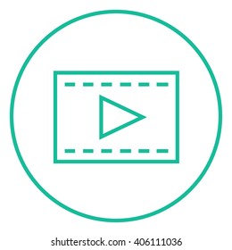 Film frame line icon.