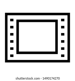 film frame thin line vector icon