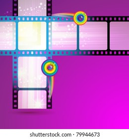 Film frames with colored circles